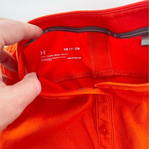 Under Armour Loose Women’s Auburn Golf Henley Dry Fit Polo Orange Small - Picture 6 of 8